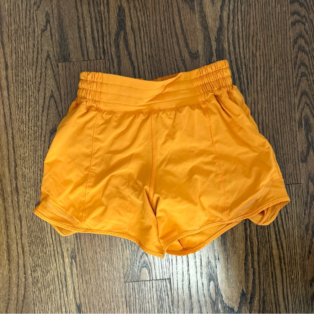 Lululemon Athletica Vibrant Orange Athletic Shorts